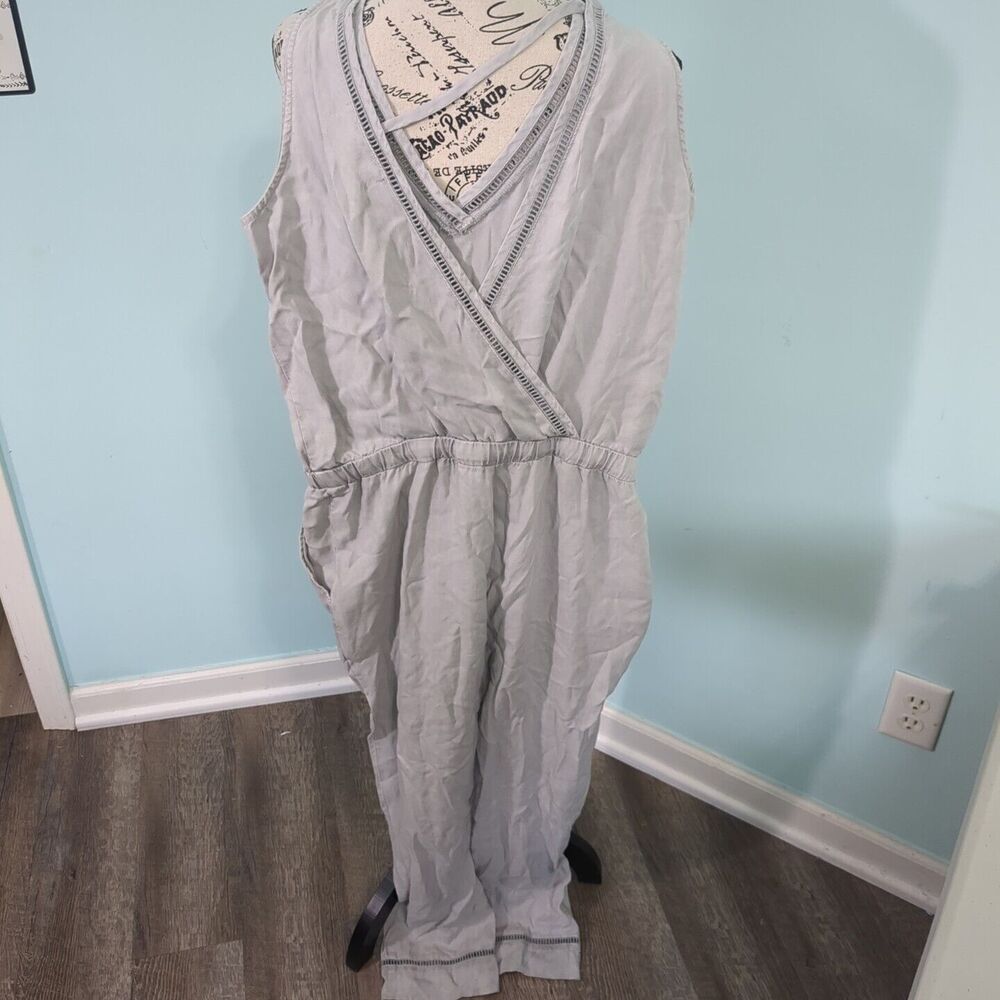 Cloth and Stone Anthropology Womens Wrap Front Top Romper Jumpsuit Overall Pants